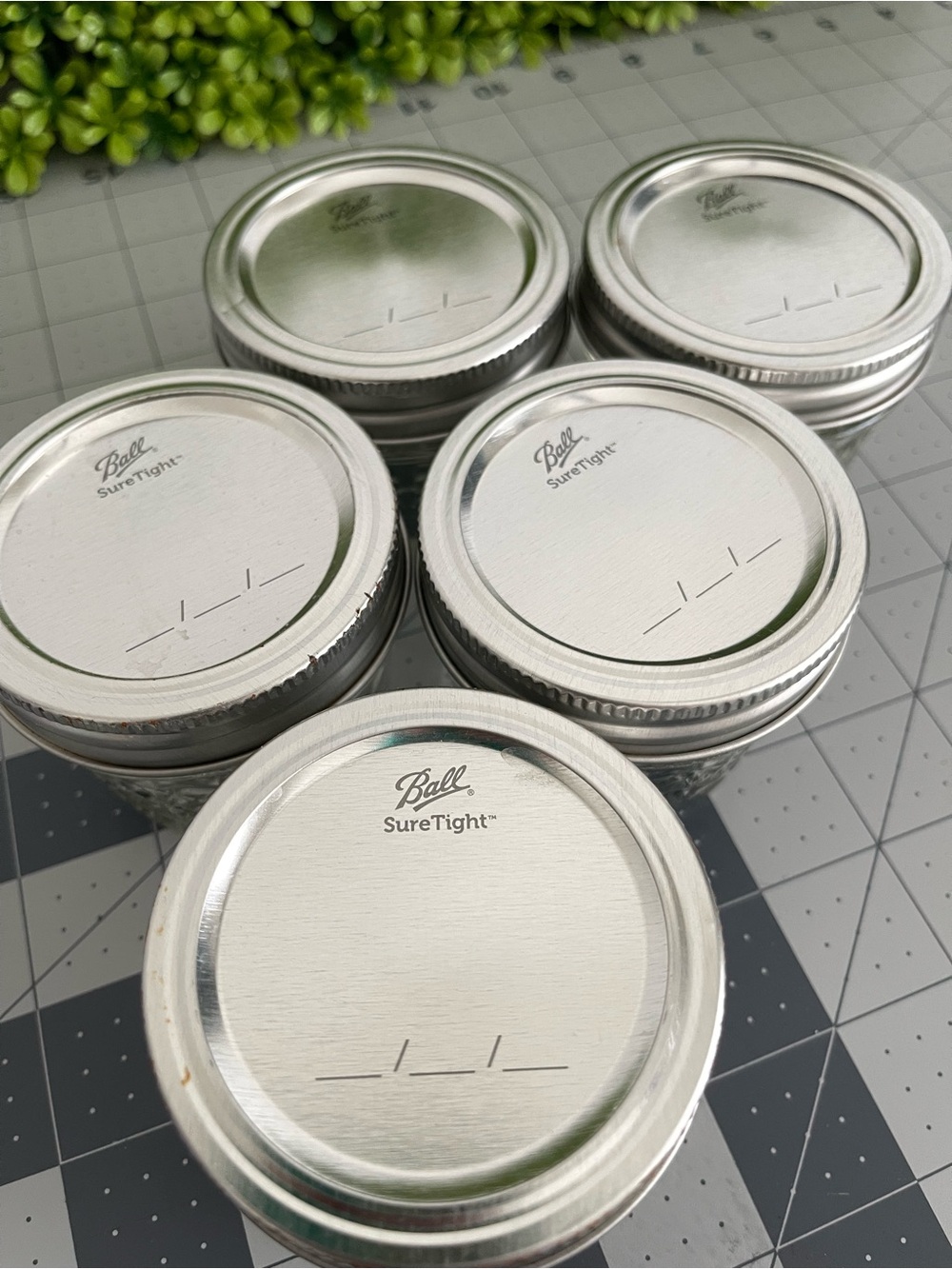 Ball SureTight Glass Jar Lids - Silver (Set of 5)